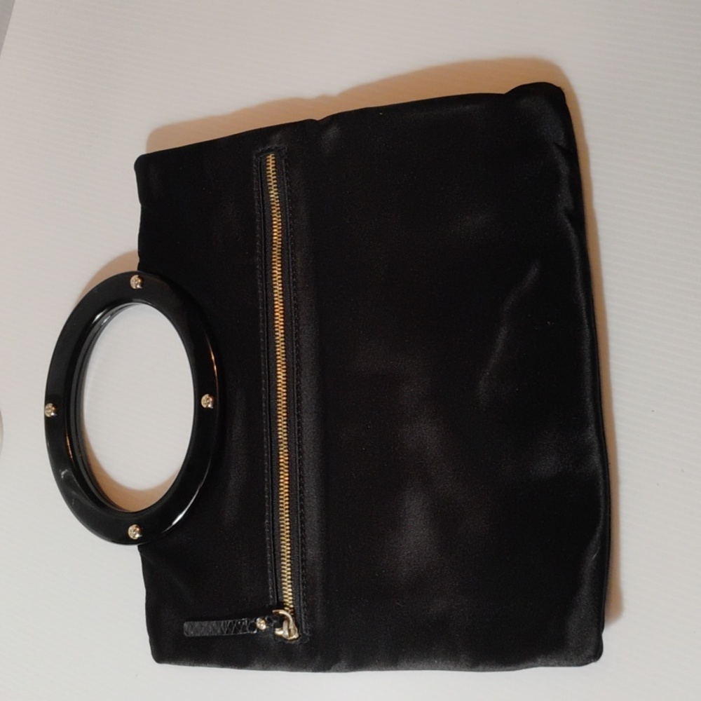 Kate Spade Black Satin Clutch with Oval Handle - Picture 5 of 9